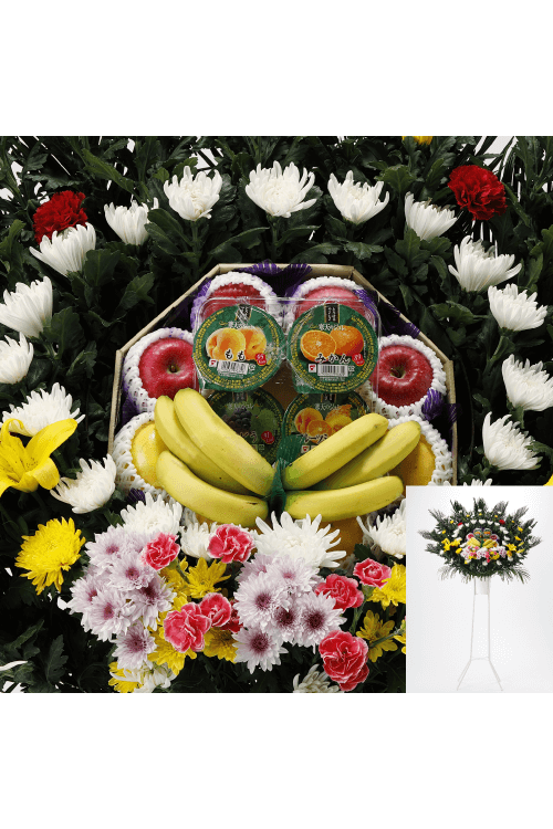 フルーツ花輪・缶詰花輪｜やわらぎ斎場 生花お届けサービス