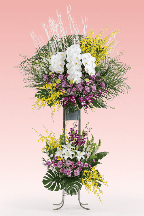 生花No.56 スタンド生花【滝川・深川・士別・名寄のやわらぎ斎場へお届け】